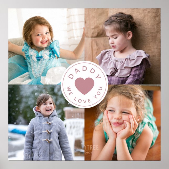 Poster Pai Que Te Ama Colagem De Fotos (Frente)