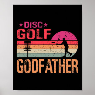 Poster Pai Retrô Antigo Disc Golf Deus do Disc Golf Pai E