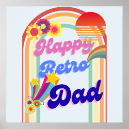 Poster Pai Retro Feliz
