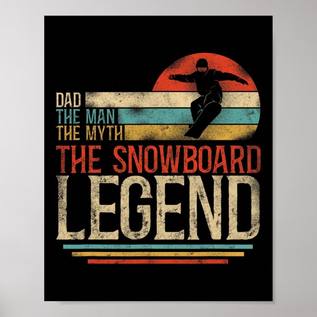 Poster Pai Retroativo de Snowboard Snowboard (Frente)