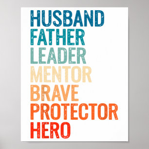 Poster Pai S Para Homens Vintage Marido Pai Pais Retro