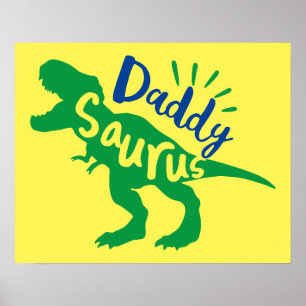Poster Pai Saurus T-Rex Silhouette