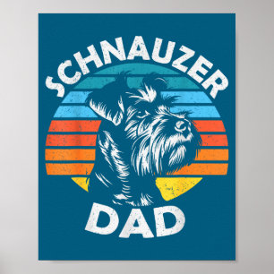 Poster Pai schnauzer cachorro pet engraçado dia dos pais