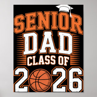 Poster Pai Senior Cl Graduado Em 2026 Basquetebol Graduaç