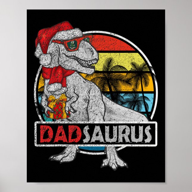 Poster Pai Surus T Rex Dinossaur Família Correspondendo X (Frente)