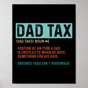 Poster Pai Tax Definition Men Funny Dia de os pais 1
