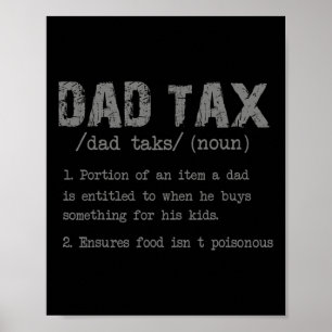 Poster Pai Tax Definition Men Funny Dia de os pais 3