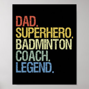 Poster Pai Treinador de Badminton 