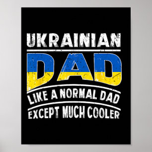 Poster Pai ucraniano como um normal, exceto um Papai muit