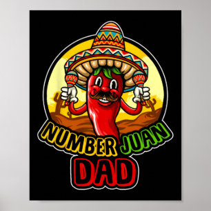 Poster Pai Um Dia de os pais Mexicano Padre Engraçado Jua