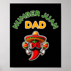 Poster Pai Um Dia de os pais Mexicano Padre Engraçado Jua