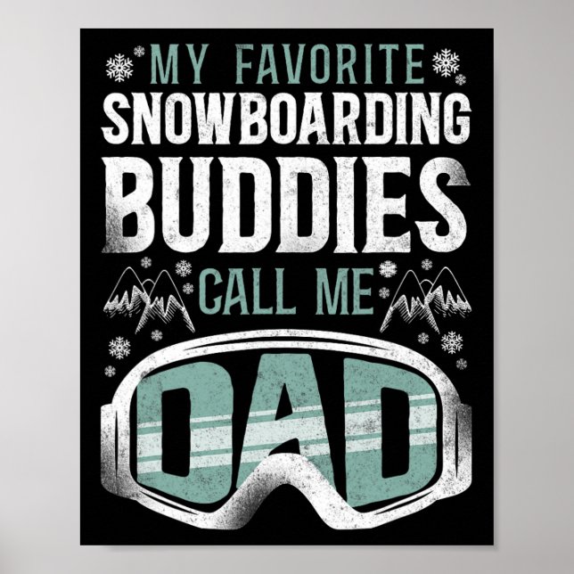 Poster Pai Vintage Snowboard (Frente)