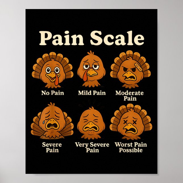 Poster Pain Scale Pumpkin Pain Essment Trauma Nurse Hallo (Frente)