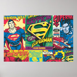 Póster Painéis de banda desenhada do Super-Homem