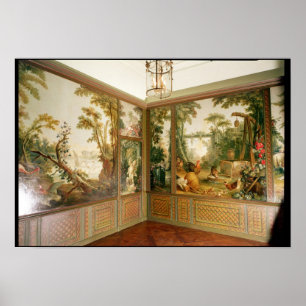 Póster Painéis de parede pintados no salão de beleza de