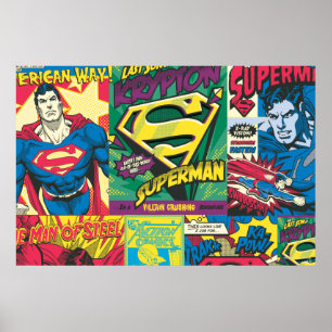 Póster Painéis em quadrinhos do Super-Homem