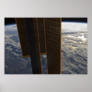 Póster Painéis solares da estação espacial internacion