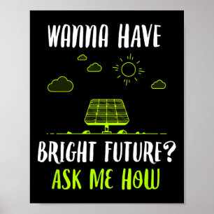 Poster Painéis solares de energia solar Brilham Futuro En
