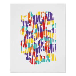 Póster Painéis Vibrantes: Executando a Geometria da Corri