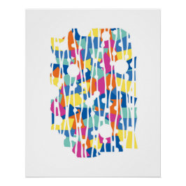 Póster Painéis Vibrantes: Geometria dos Ballons de Uplifa