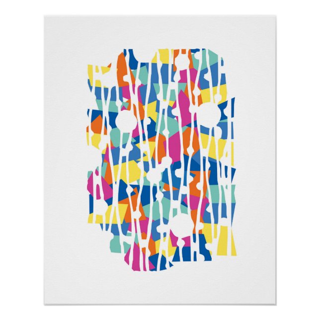 Póster Painéis Vibrantes: Geometria dos Ballons de Uplifa (Frente)