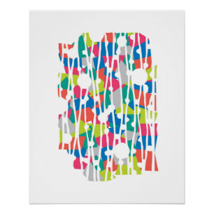 Póster Painéis Vibrantes: Geometria Safari Polo