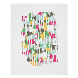 Póster Painéis Vibrantes: Pato na Geometria da Resilência