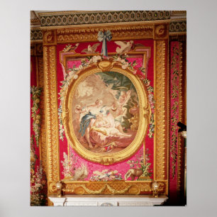 Poster Painel da tapeçaria que descreve o Cupido e a