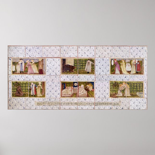 Poster Painel de Azulejos que retrata a história da belez (Frente)