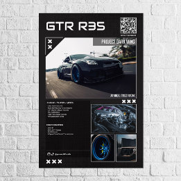 Poster Painel de Exposição de Carro Totalmente Personaliz
