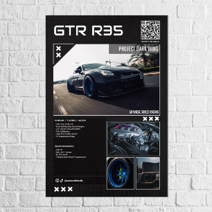 Poster Painel de Exposição de Carro Totalmente Personaliz