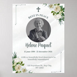 Poster Painel de Fotos Personalizado para Funeral – Lembr