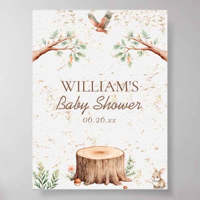 Poster Painel de Fundo Personalizado Boho Floresta para C (Frente)