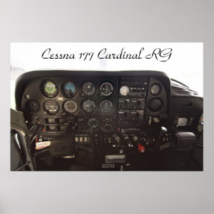 Póster Painel de instrumento cardinal de Cessna 177 RG