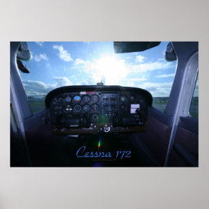 Póster Painel de instrumentos Cessna 172