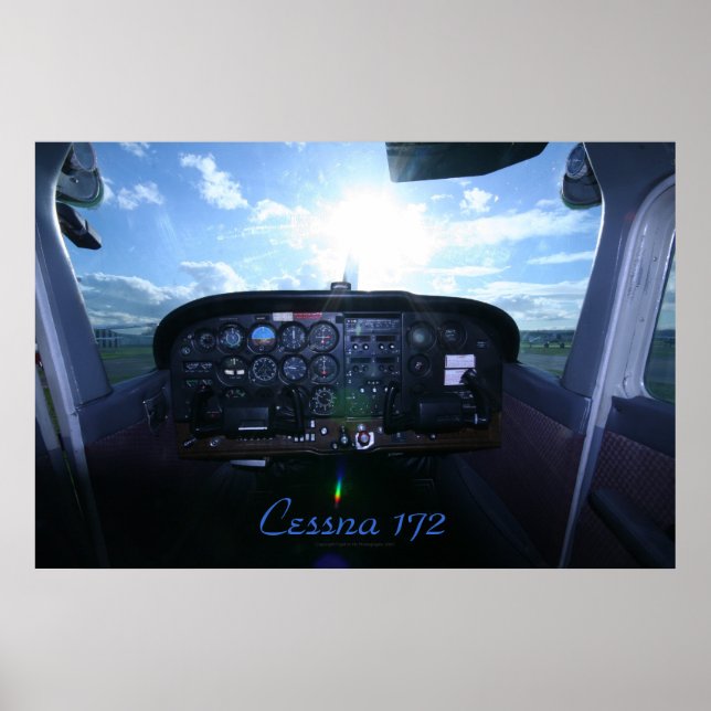 Póster Painel de instrumentos Cessna 172 (Frente)