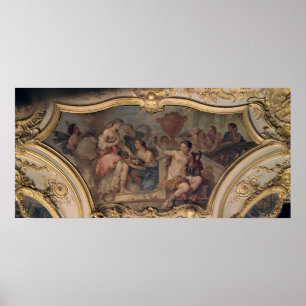 Poster Painel decorativo do salão de beleza oval