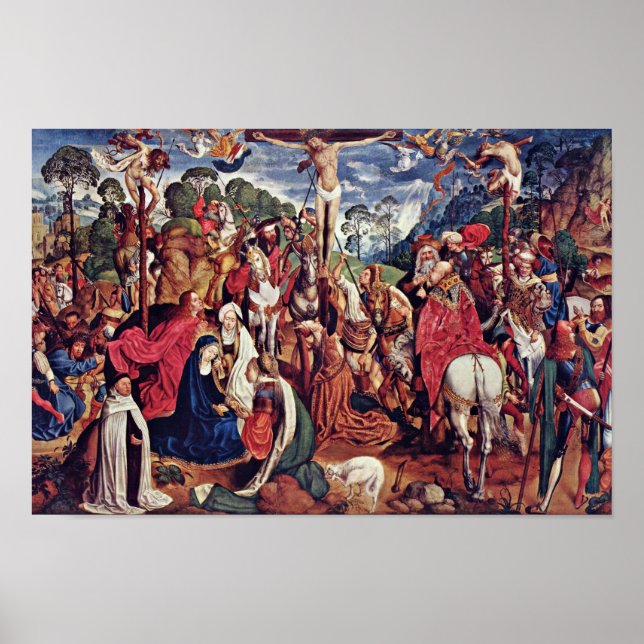 Póster Painel Médio de Aachen Altar (Passionstriptychon): (Frente)