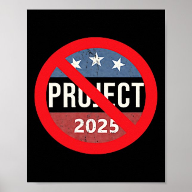 Poster &Painel traseiro do Project 2025 Anti Trump 2 Lado (Frente)