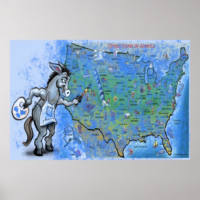 Poster Paint America Blue (Frente)