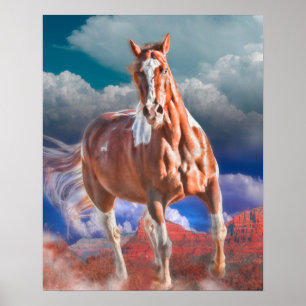 Poster Paint Horse Americano "Whirlwind of Southwest"
