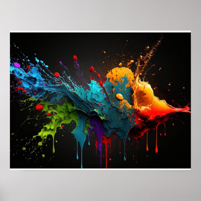 Poster Paint splash Abstrato (Frente)