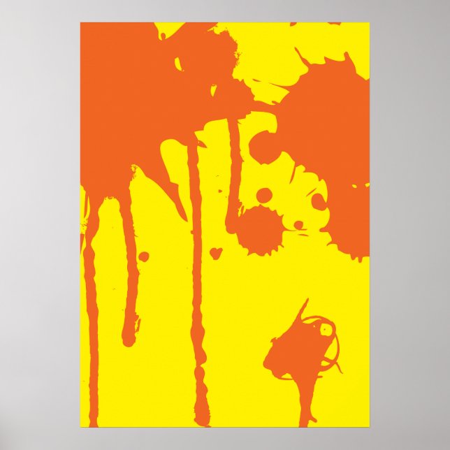 Poster Paint Splatter Orange (Frente)