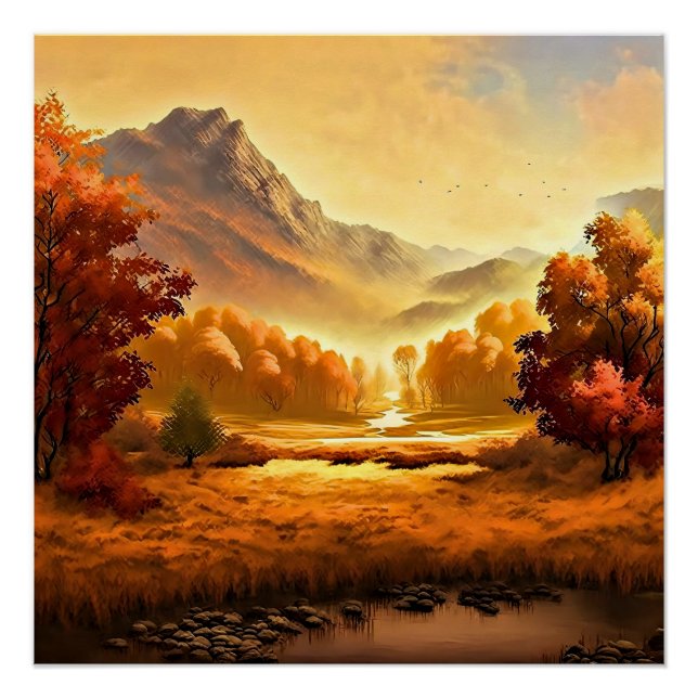 Póster Paintagem do outono-68754 (Frente)