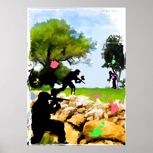 Poster Paintball no Primavera (Frente)