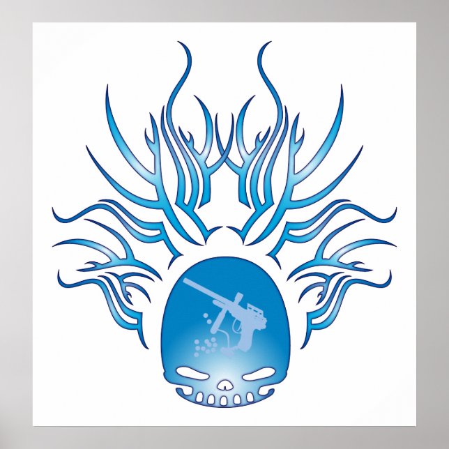 Póster Paintball Skull (Frente)