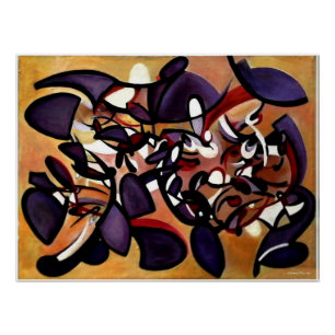 Póster "Painted Study for Silent Formation", Poster