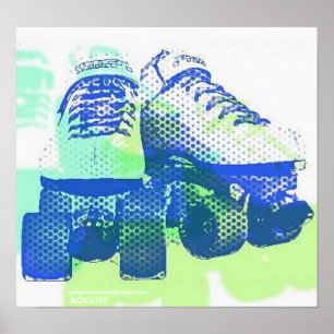 Póster Pair of Skates Pop Art PosterPrint