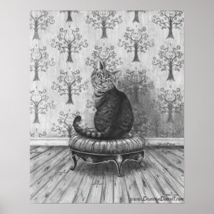 Póster País das maravilhas da arte do gato de Cheshire d