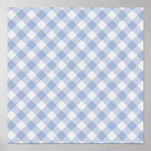 Poster País de Gingham Azul